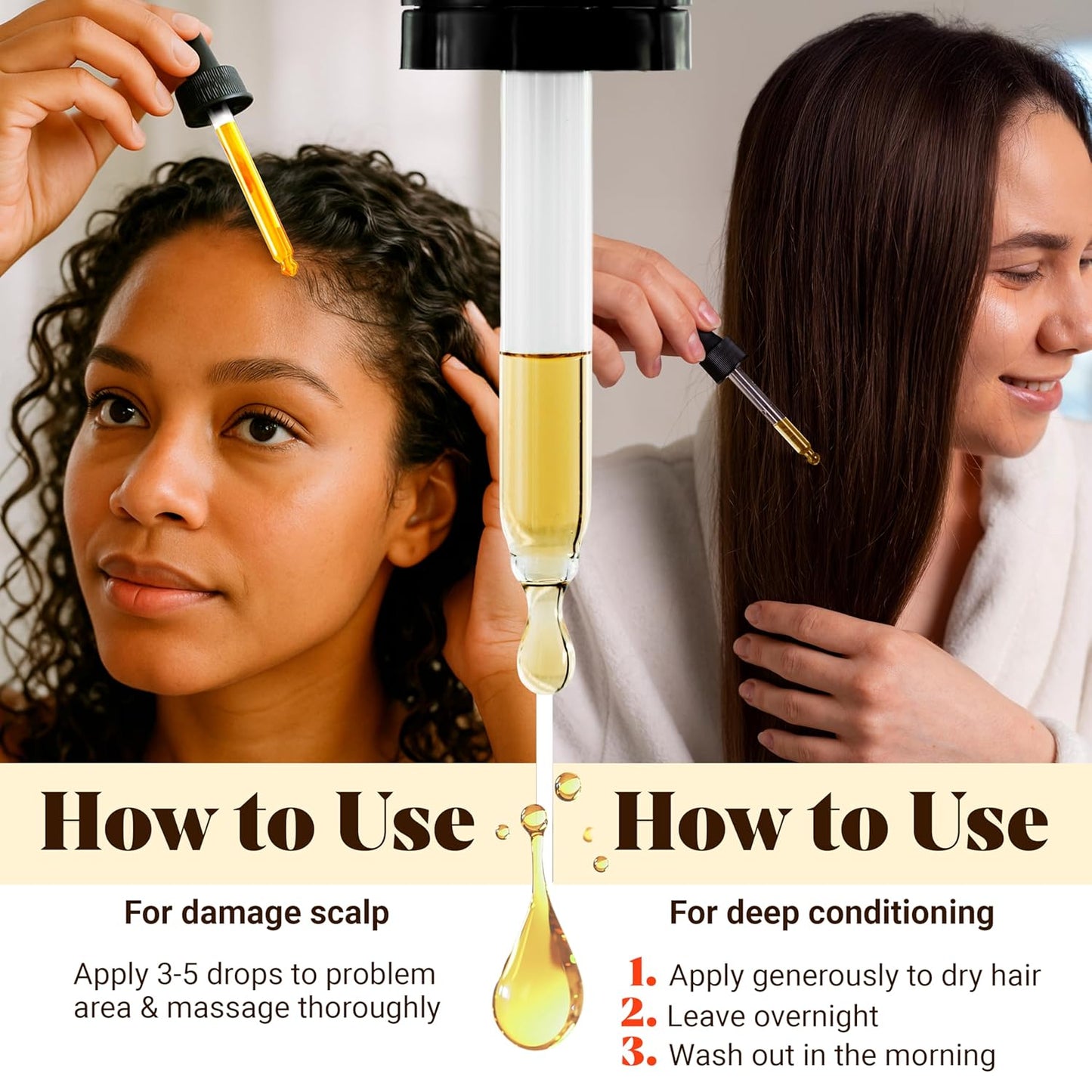 Vital Strands Batana Oil for Hair Growth – 100% Pure & Organic Batana Oil from Honduras – Cold Pressed Raw Scalp & Hair Treatment for Men & Women – 60ml